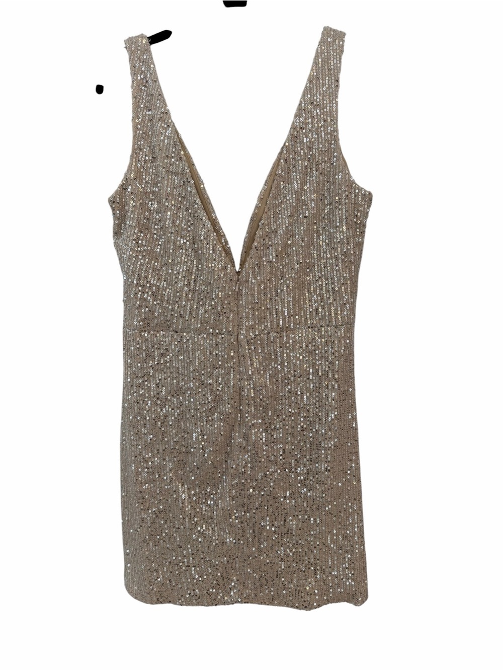 Ieena Mac Duggal 26496 Front Twist Plunging Sequined Mini Dress Size 12 - Picture 3 of 8
